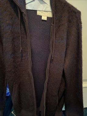 Cozy Men's Dark Brown Zip-Up Sweater Hoodie